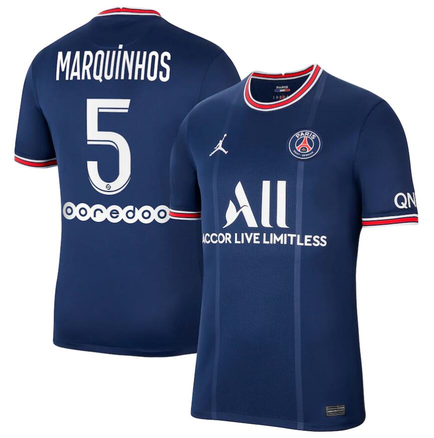 2021/22 Maillot PSG Domicile Soccer Jersey Shirt Marquinhos 5